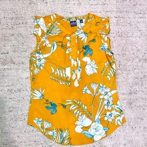 New York and Company Golden floral blouse